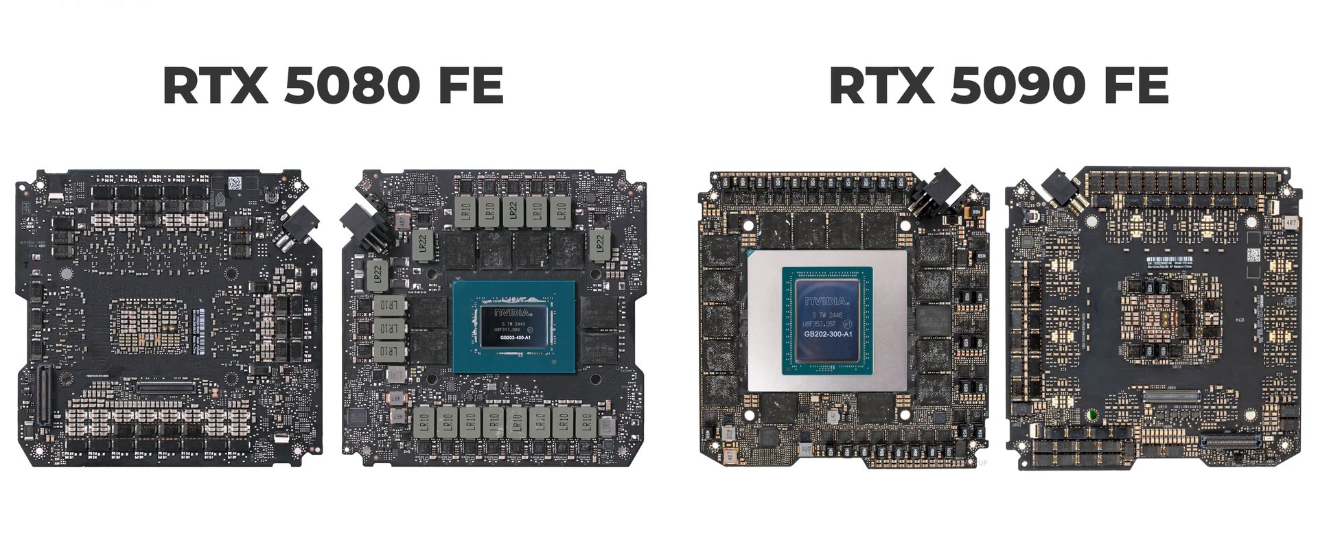 Densely populated graphics-card circuit board